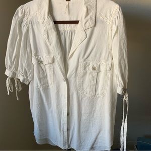 Free People Safari Babe Top, size large, white